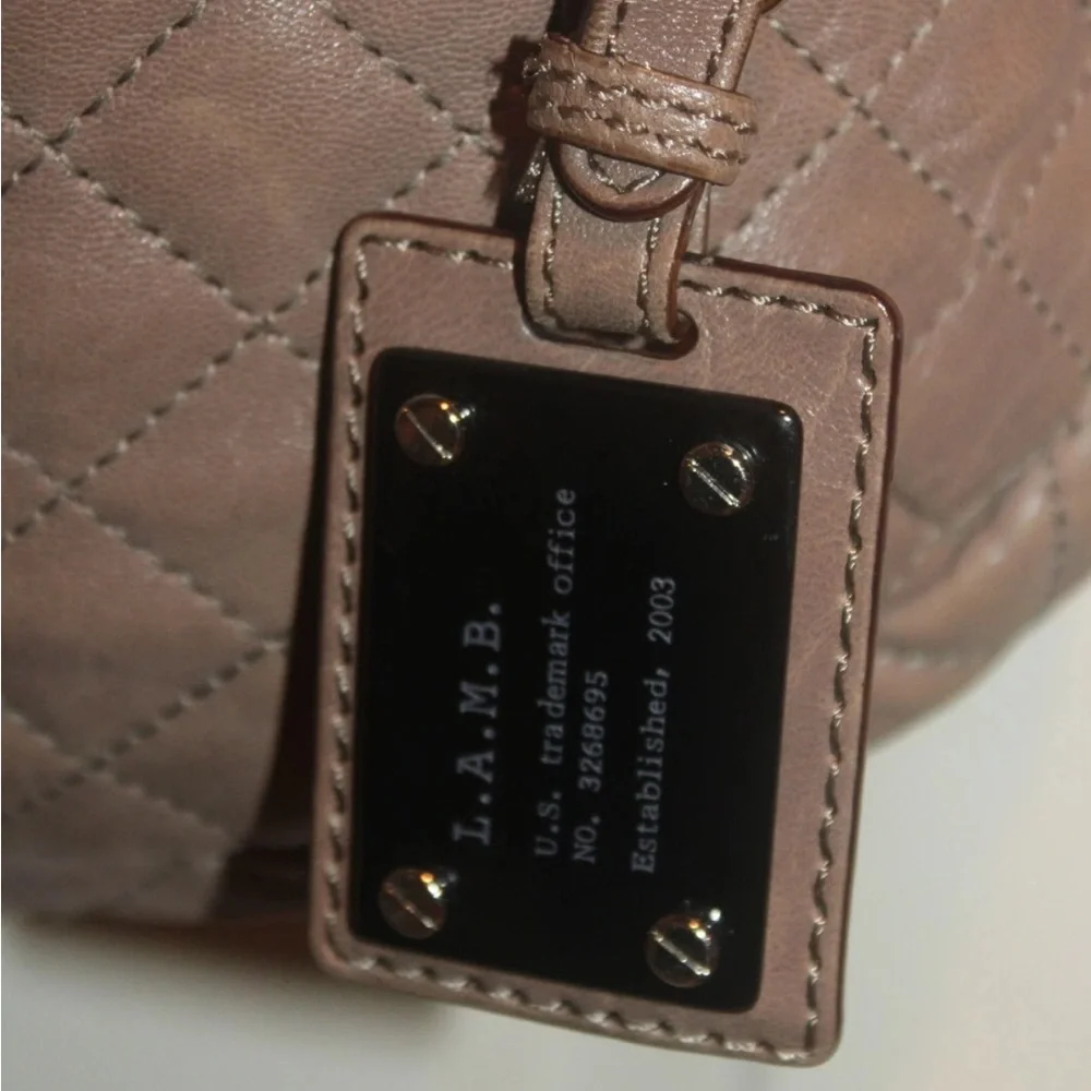 L.A.M.B. Gwen Stefani Quilted Leather Hobo Bag - Picture 2 of 12